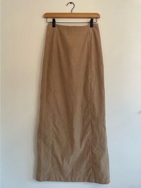 Vintage Y2K Faux Suede Maxi Skirt